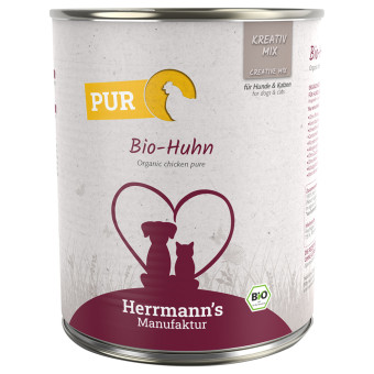 24x800g Hermann's Kreatix Mix Bio csirke étrend-kiegészítő eledel kutyáknak - Kisállat kiegészítők webáruház - állateledelek