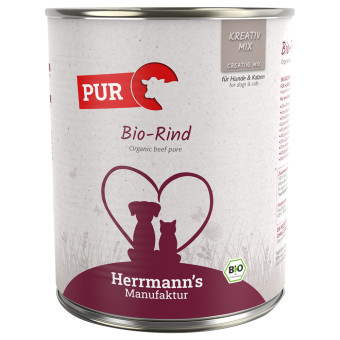 24x800g Hermann's Kreatix Mix Bio marha étrend-kiegészítő eledel kutyáknak - Kisállat kiegészítők webáruház - állateledelek
