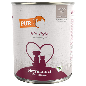 24x800g Hermann's Kreatix Mix Bio pulyka étrend-kiegészítő eledel kutyáknak - Kisállat kiegészítők webáruház - állateledelek