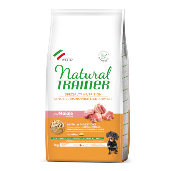 2x7kg Natural Trainer Sensitive Adult Small & Toy sertés száraz kutyatáp - Kisállat kiegészítők webáruház - állateledelek
