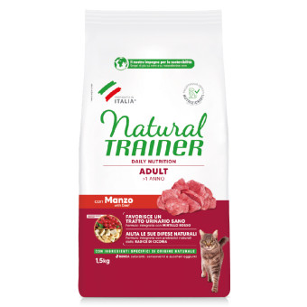 18kg Natural Trainer Adult marha száraz macskatáp - Kisállat kiegészítők webáruház - állateledelek