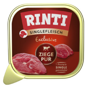 Gazdaságos csomagban: 20x150g RINTI Single Meat Exclusive Goat nedves kutyatáp - Kisállat kiegészítők webáruház - állateledelek
