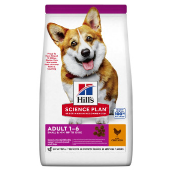 2x6kg Hill's Science Plan Adult 1-6 Small & Mini csirke száraz kutyatáp - Kisállat kiegészítők webáruház - állateledelek
