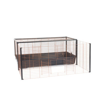 Interzoo 120 nyúlketrec kifutóval H118xSz116xM50cm - Kisállat kiegészítők webáruház - állateledelek