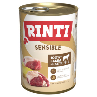 RINTI Sensible gazdaságos csomag 24 x 400 g - Bárány & burgonya - Kisállat kiegészítők webáruház - állateledelek