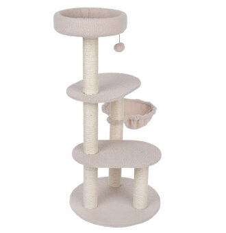 TIAKI Shearly kaparófa macskáknak - Bézs - Kisállat kiegészítők webáruház - állateledelek