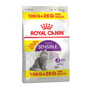 12 kg Royal Canin Sensible 33 száraz macskaeledel - 2 kg ingyen! - Kisállat kiegészítők webáruház - állateledelek