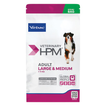 2x12kg Virbac Veterinary HPM Adult Dog Large & Medium száraz kutyatáp - Kisállat kiegészítők webáruház - állateledelek