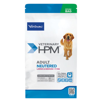 2x12kg Virbac Veterinary HPM Adult Dog Neutered Large & Medium