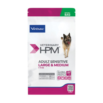 2x12kg Virbac Veterinary HPM Adult Sensitive Large & Medium száraz kutyatáp - Kisállat kiegészítők webáruház - állateledelek