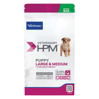 2x12kg Virbac Veterinary HPM Baby Dog Large & Medium