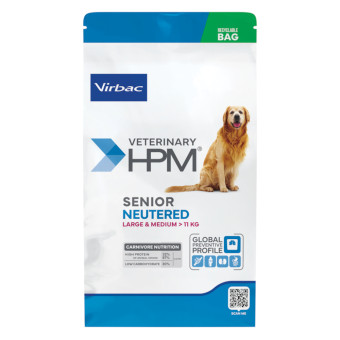 2x12kg Virbac Veterinary HPM Senior Dog Neutered Large & Medium