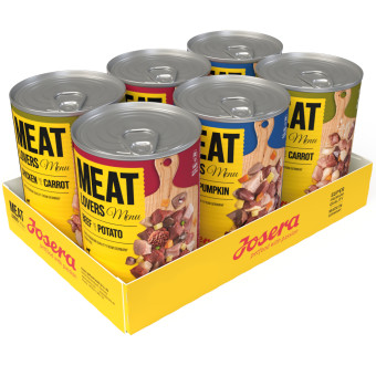12x400g Josera Meatlovers Menü nedves kutyatáp vegyes csomagban - Kisállat kiegészítők webáruház - állateledelek