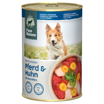 12x400g Pure Nature Adult Ló & csirke nedves kutyatáp - Kisállat kiegészítők webáruház - állateledelek