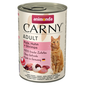 12x400g animonda Carny Adult nedves macskatáp- Pulyka