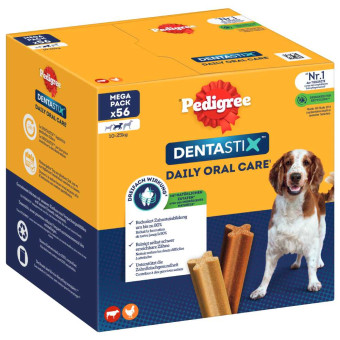 168db Fogápoló snack: Pedigree Dentastix közepes testű kutyáknak (10-25 kg) - Kisállat kiegészítők webáruház - állateledelek