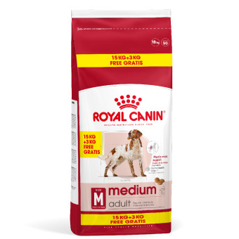 18kg Royal Canin Size Medium Adult száraz kutyatáp 15+3kg ingyen - Kisállat kiegészítők webáruház - állateledelek