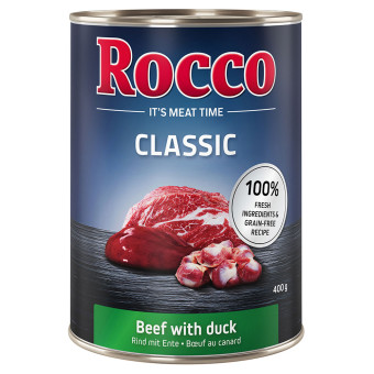 24x400g Rocco Classic nedves kutyatáp- Marha & kacsa - Kisállat kiegészítők webáruház - állateledelek