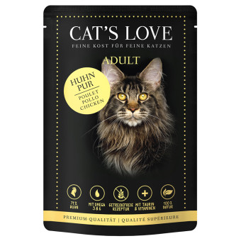 24x85g Cat's Love Csirke pur nedves macskatáp - Kisállat kiegészítők webáruház - állateledelek