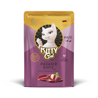 24x85g Kitty Cat Paté Fácán & kacsa nedves macskatáp - Kisállat kiegészítők webáruház - állateledelek