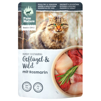 24x85g Pure Nature Senior Cat nedves macskatáp - Kisállat kiegészítők webáruház - állateledelek