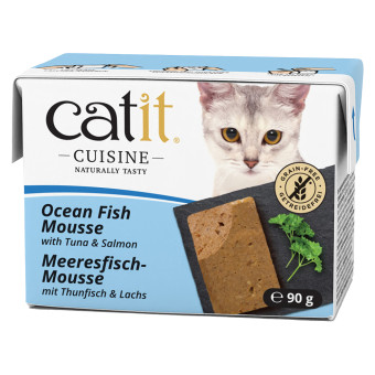 24x90g Catit Cuisine Mousse Tonhal & lazac nedves macskaeledel - Kisállat kiegészítők webáruház - állateledelek