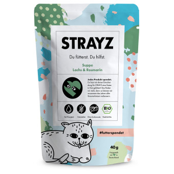 28x40g STRAYZ BIO Bio lazac & bio rozmaring leves macskasnack - Kisállat kiegészítők webáruház - állateledelek