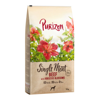 12kg Purizon Single Meat marha & hibiszkuszvirág száraz kutyatáp - Kisállat kiegészítők webáruház - állateledelek
