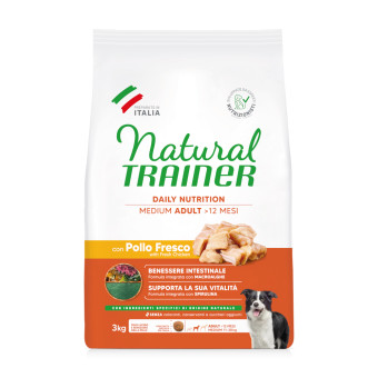 2x3kg Natural Trainer Adult Medium csirke száraz kutyatáp - Kisállat kiegészítők webáruház - állateledelek