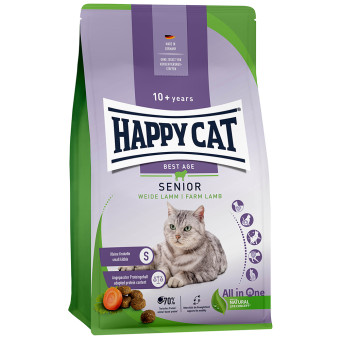 2x4kg Happy Cat Senior bárány száraz macskatáp - Kisállat kiegészítők webáruház - állateledelek