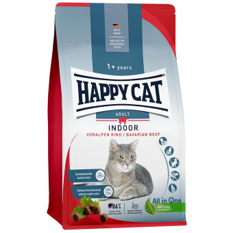 4kg Happy Cat Indoor marha száraz macskatáp - Kisállat kiegészítők webáruház - állateledelek