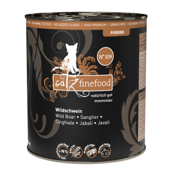 6x800g catz finefood nedves macskatáp - No. 109. vaddisznó - Kisállat kiegészítők webáruház - állateledelek