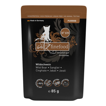 catz finefood Purrrr tasakos gazdaságos csomag 24 x 85 g - No. 109 vaddisznó - Kisállat kiegészítők webáruház - állateledelek