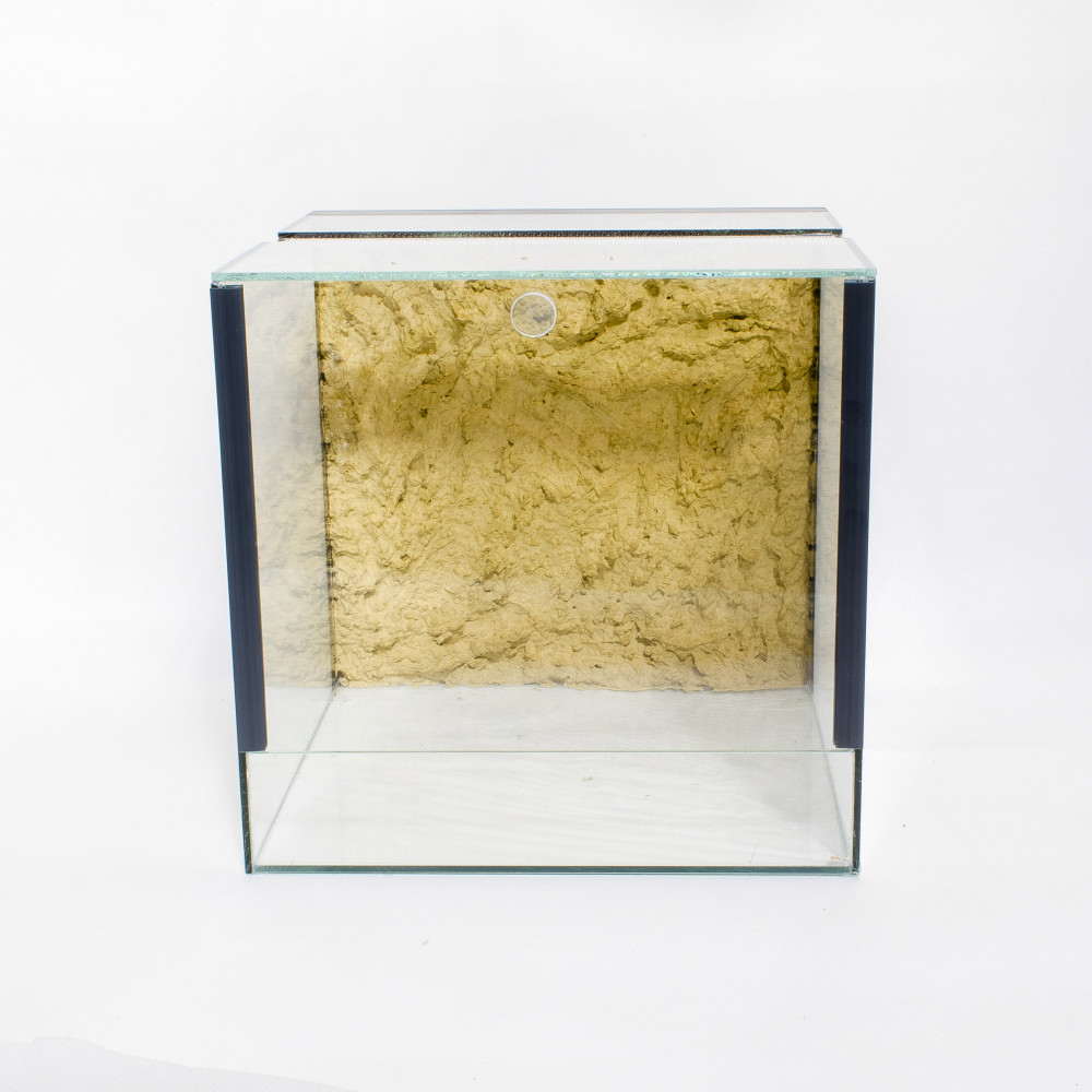 Kisállat webáruház - 40 x 40 x 40 cm | Prémium minőségű terrárium | 2D sziklaháttérrel termékek