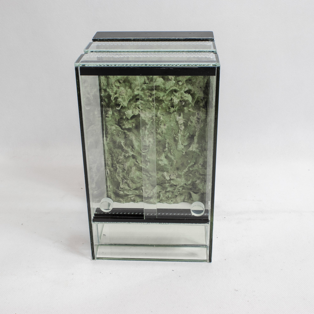 Kisállat webáruház - 40 x 40 x 60 cm | Prémium minőségű terrárium | 2D sziklaháttérrel termékek