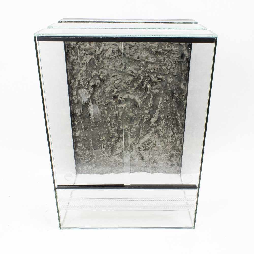 Kisállat webáruház - 65 x 50 x 90 cm | Prémium minőségű terrárium | 2D sziklaháttérrel termékek