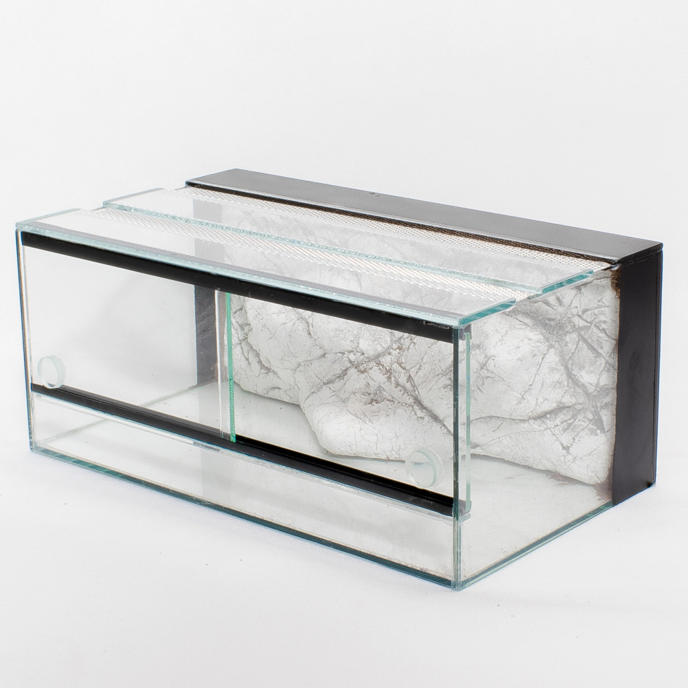 Kisállat webáruház - 70 x 40 x 40 cm | Prémium minőségű terrárium | 3D sziklaháttérrel termékek