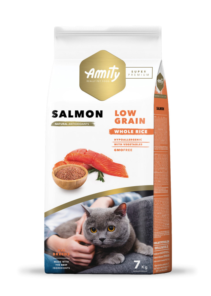 Kisállat webáruház - Amity Hypoallergen Cat Adult Salmon 7 kg macskatáp termékek