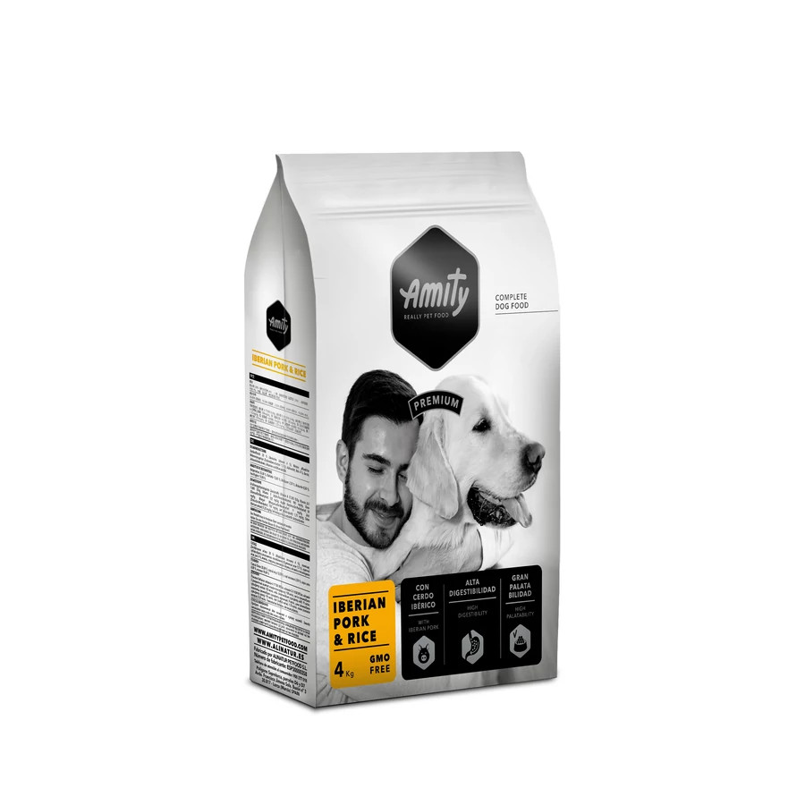 Kisállat webáruház - Amity Premium Iberian Pork-Rice 4 kg kutyatáp termékek