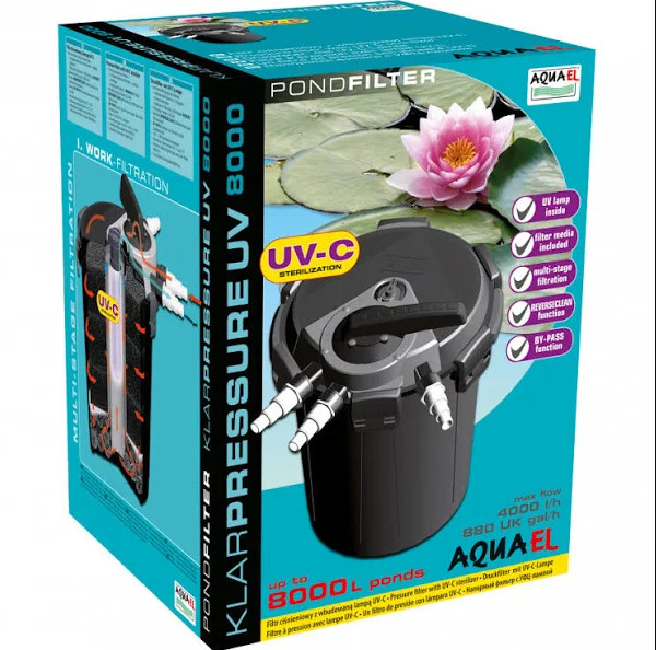 Kisállat webáruház - AquaEl Klarpressure UV-C 8000 | Kerti tavi szűrő termékek