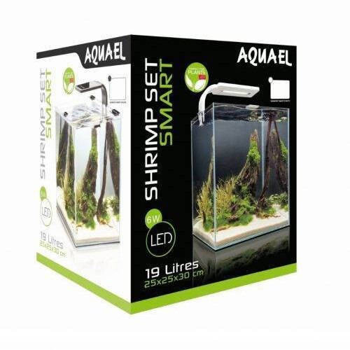 Kisállat webáruház - Aquael Shrimp Set Smart Day&Nnight 19 white | Nano akvárium (fehér) garnélarákoknak és kisebb halaknak - 25x25x30 cm termékek