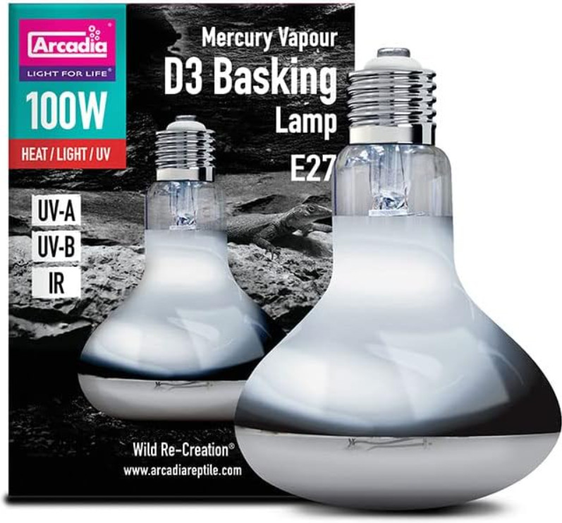 Kisállat webáruház - Arcadia | 2nd Generation Mini D3 UV Basking Lamp | UVB napozó és melegítő izzó D3-vitaminnal nappali hüllők számára - 100 W termékek