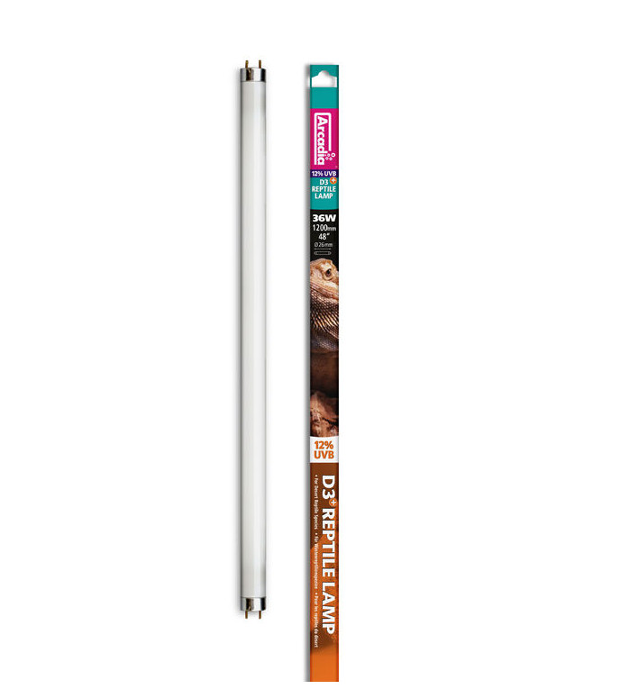 Kisállat webáruház - Arcadia | D3+ Reptile Lamp | UVB fénycső sivatagi hüllők számára 12 % - 36 W/120cm termékek