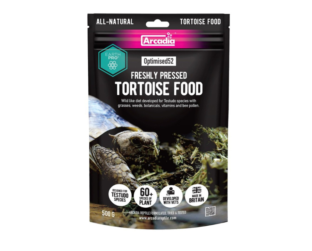 Kisállat webáruház - Arcadia | EarthPro Optimised52 Tortoise Food | Teljes értékű, hidegen sajtolt növényi eledel szárazföldi teknősök számára – 500 g termékek