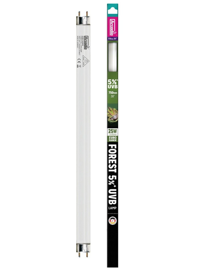 Kisállat webáruház - Arcadia | Euro-Range Forest UV Tube T8 | UVB fénycső nappali és erdőségi hüllők számára 5% - 25 W/75 cm termékek
