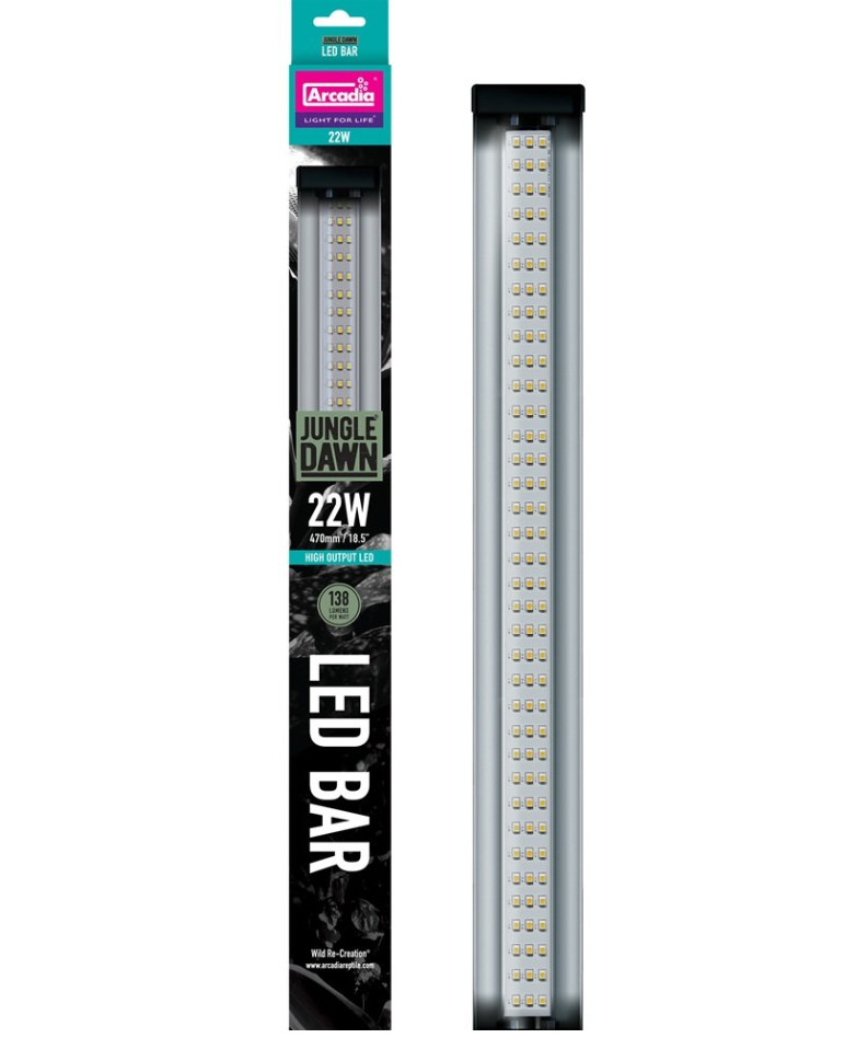 Kisállat webáruház - Arcadia | Jungle Dawn LED Bar | Teljes spektrumú LED-világítás növények és terráriumi hüllők számára - 22 W/47 cm termékek