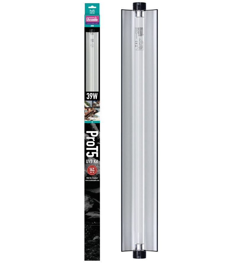 Kisállat webáruház - Arcadia | PRO T5 UVB Kit | Magas teljesítményű T5 UVB fénycső készlet hüllők számára 14% - 39 W/850 mm termékek