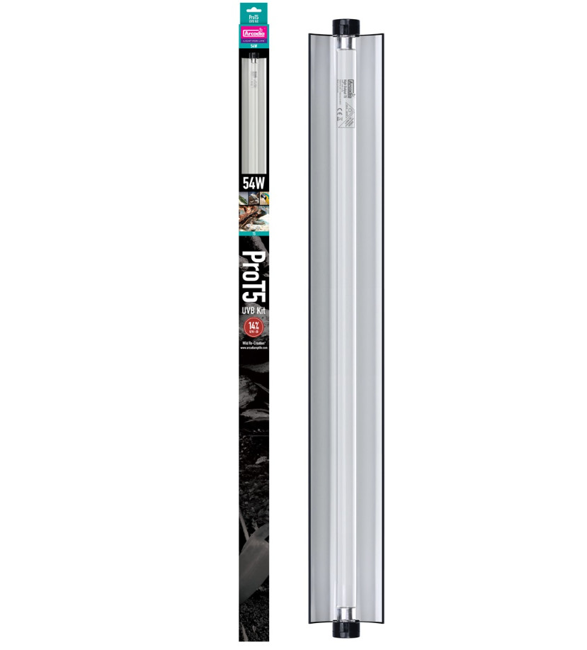 Kisállat webáruház - Arcadia | PRO T5 UVB Kit | Magas teljesítményű T5 UVB fénycső készlet hüllők számára 14% - 54 W /1150 mm termékek