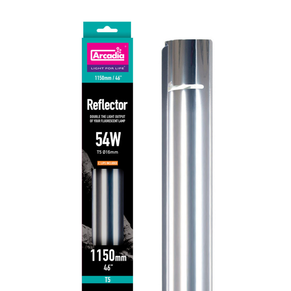 Kisállat webáruház - Arcadia | T5 REFLECTOR | Hatékony fényvisszaverő reflektor terráriumi világításhoz T5 fénycsövekhez - 54 W/117 cm termékek