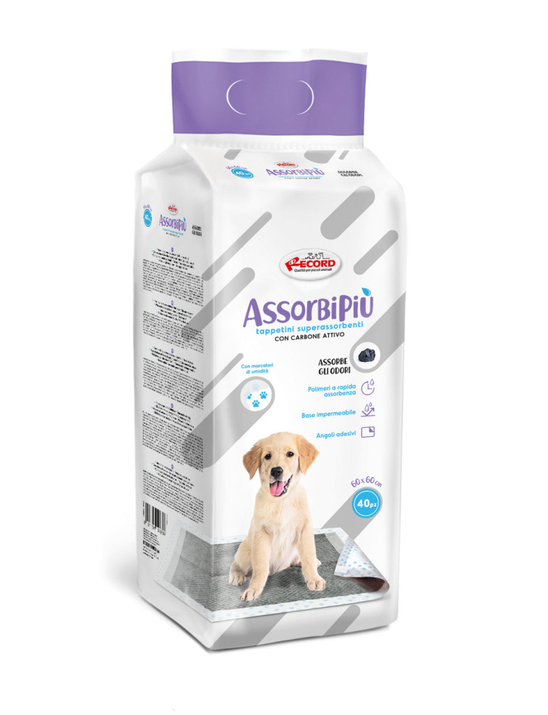 Kisállat webáruház - AssorbiPiu ACTIVE CARBON kutyapelenka M 60x60cm 40 db/cs termékek